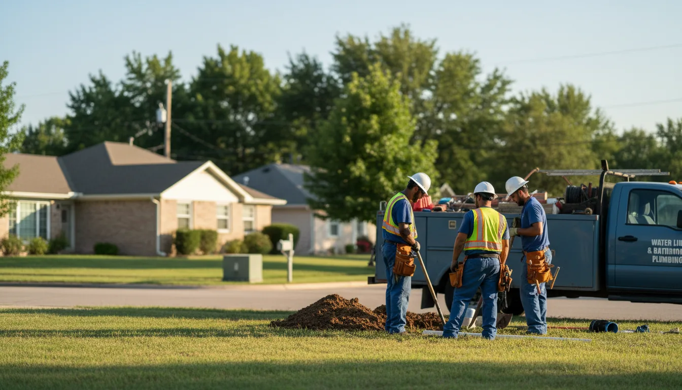 Residential water line and bathroom plumbing service in Bella Vista, AR